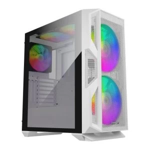 Image of Antec NX800 E-ATX Gaming Case with Tempered Glass Window, No PSU, 3 x ARGB Fans, LED Control Button, White