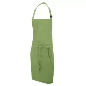 Image of Dennys Multicoloured Bib Apron 28x36ins (Pack of 2) (One Size) (Light Olive)