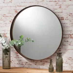 Image of Greystroke 84cm Wall Mirror Brown