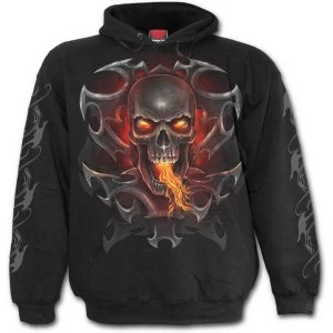 Image of Fire Dragon Mens Medium Hoodie - Black