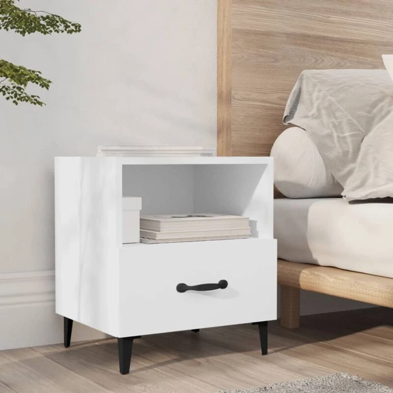 Image of VIDAXL Bedside Cabinet White Engineered Wood Vidaxl 8720286971758