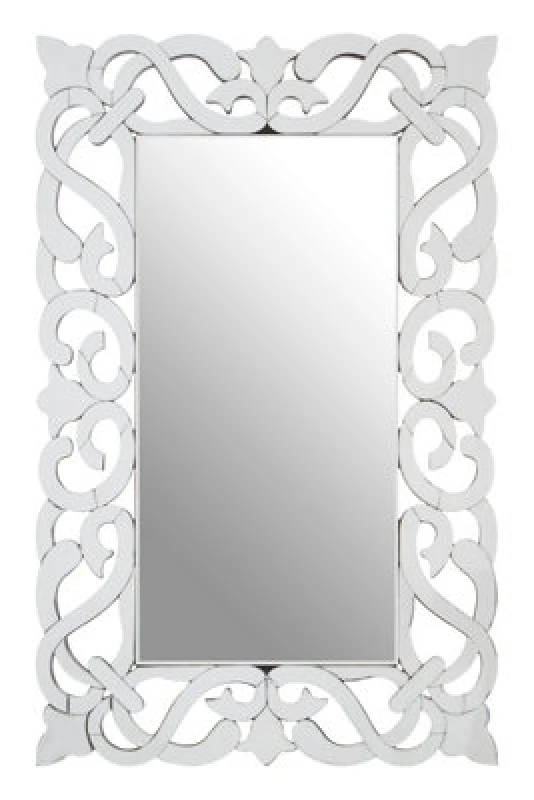 Image of Orsina Ginny Wall Mirror, Silver, Glass, Wood