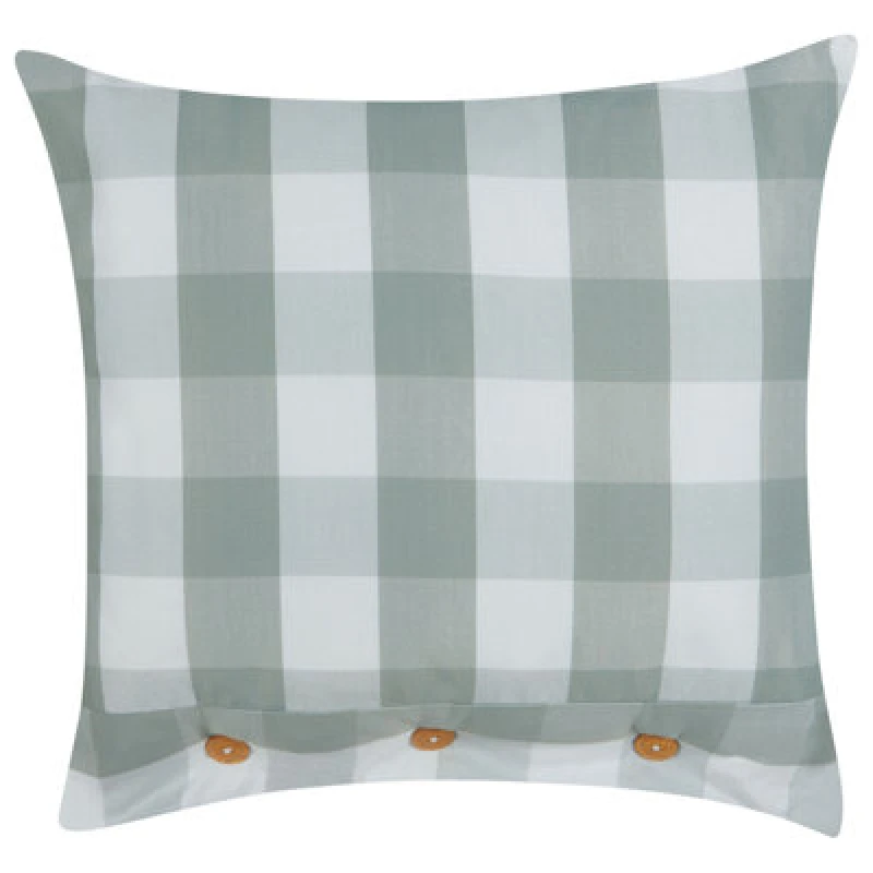 Image of Beliani Throw Cushion Tamnine 45 X 45cm Mint Green Checked