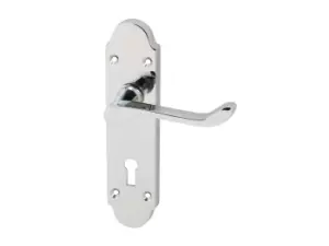 Image of Eclipse 31806 Chromaxe Shaped Lever Lock Set PCP Polished Chrome