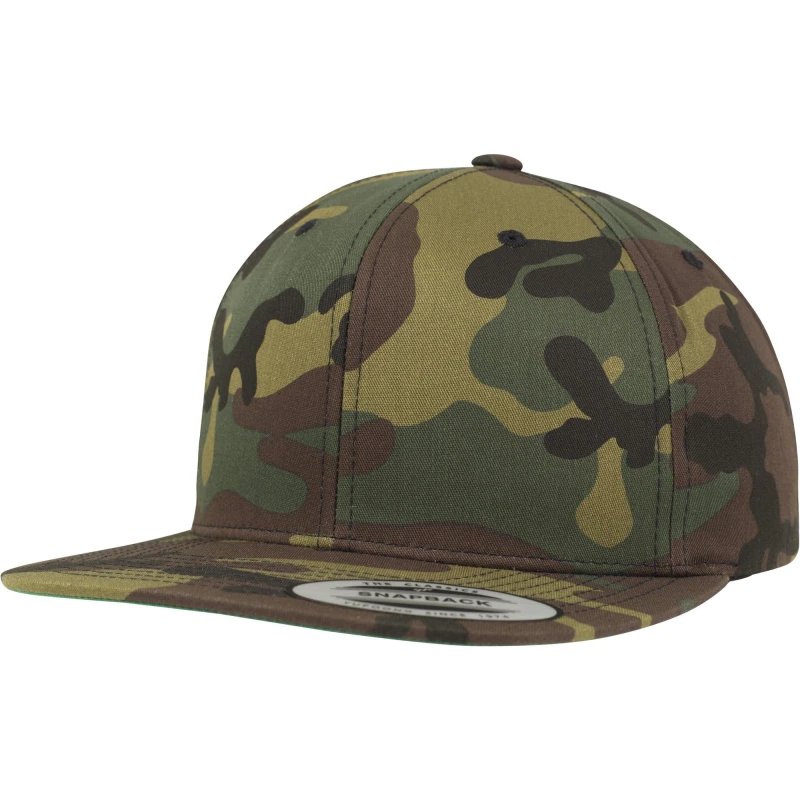 Image of Yupoong Mens Felxfit Classic Camo Snapback Cap Multicolor Male One Size