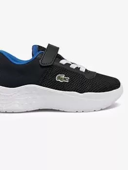 Image of Lacoste Infant Court-Drive 0722 Trainers, Black/Blue, Size 8 Younger