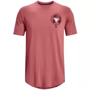 Image of Under Armour Project Rock Open 24hrs Short Sleeve Top Mens - Red