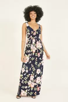 Image of Mela Tropical Floral 'Narcissa' Maxi Dress
