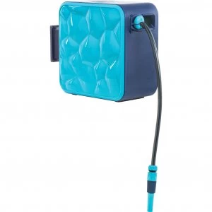 Image of Flopro + Cube Wall Mountable Hose Reel 1/2" / 12.5mm 20m Blue & Grey