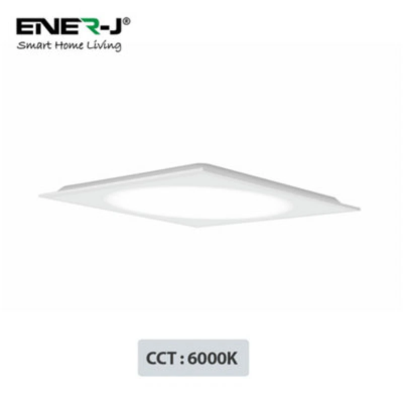 Image of ENER-J Moon Light LED Backlit Panel Light, 60x60cms, 3400 lumens, 3 Years warranty, 4000K (Pack of 2) in White Size: 60x60cm White Unisex 60x60 cm