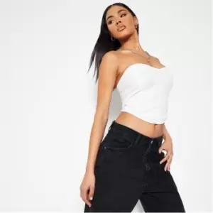 Image of I Saw It First Corset Seam Crop Top - White