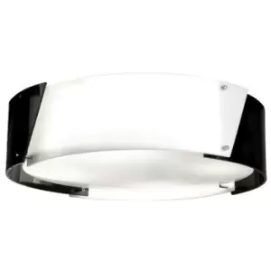 Image of Argus Flush Ceiling Light Black 67cm