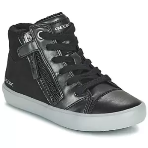 Image of Geox GISLI Girls Childrens Shoes (High-top Trainers) in Black - Sizes 10 kid,11 kid,11.5 kid,12 kid,13 kid,1 kid,1.5 kid,2.5