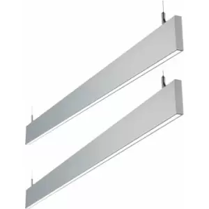 Image of 2 pack Slim Commercial Suspension Light - 1500mm x 20mm - 40W Cool White led