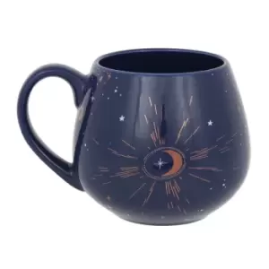 Image of Blue Crescent Moon Rounded Mug