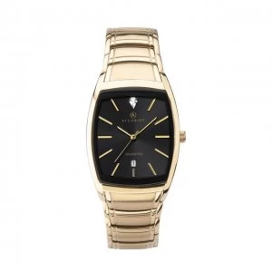 Image of Accurist Black And Gold Watch - 7255