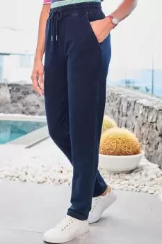 Image of Relaxed Pull-On Jersey Denim Joggers 27" (68.5cm) inside leg