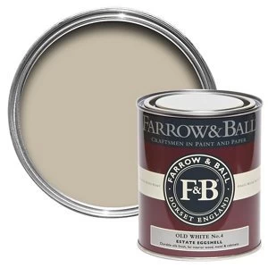 Image of Farrow & Ball Estate Old white No. 4 Eggshell Metal & wood Paint 0.75L