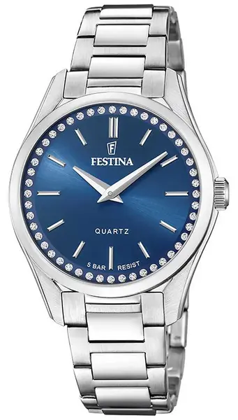 Image of Festina F20583/3 Ladies Steel With CZ Set & Steel Watch
