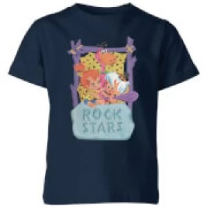 Image of The Flintstones Rock Stars Kids T-Shirt - Navy - 5-6 Years - Navy