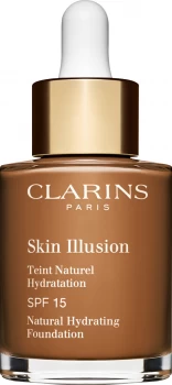 Image of Clarins Skin Illusion Natural Hydrating Foundation SPF15 30ml 118.5 - Chocolate