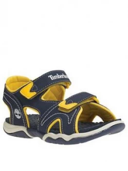 Image of Timberland Timberland Adventure Seeker 2 Strap Sandal, Navy/Yellow, Size 8 Younger