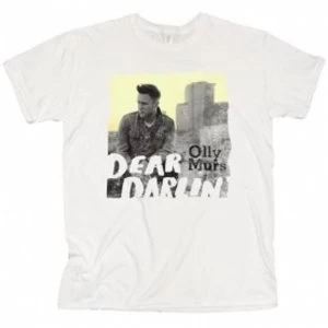 Image of Olly Murs Dear Darlin Skinny White T-Shirt Small