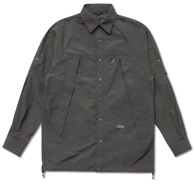 Image of Elliker Long sleeve zippered technical jersey Elliker Craw Gris Male S