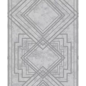 Image of Holden Delano Grey and Silver Wallpaper