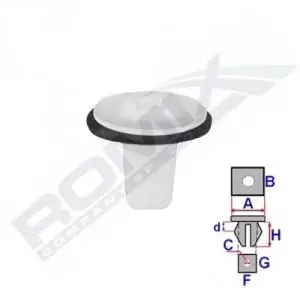 Image of ROMIX Clip C70306 HYUNDAI,ix35 (LM, EL, ELH),TUCSON (JM),SANTA FE I (SM),Santa Fe III (DM),ix55,ACCENT III Stufenheck (MC),ACCENT III (MC)