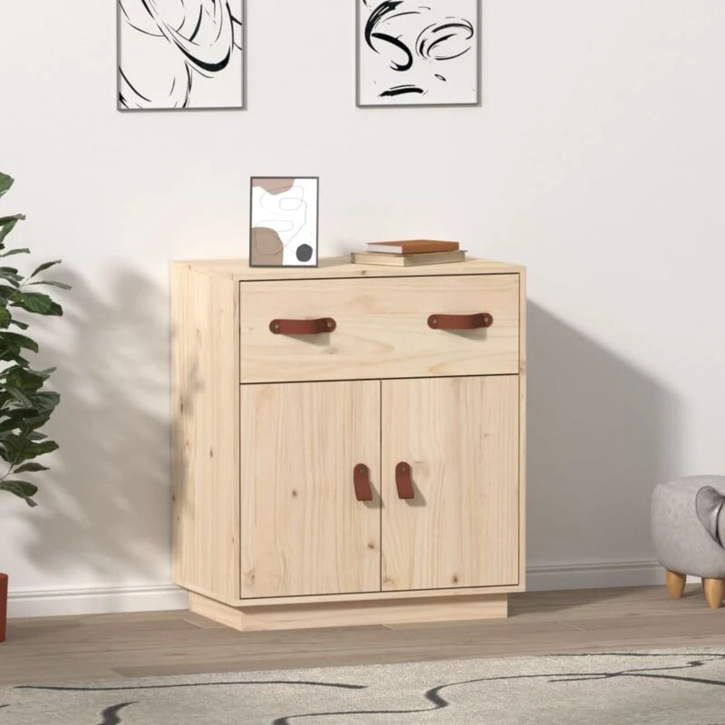 Image of Vidaxl Sideboard 65.5X40X75cm Solid Wood Pine, Brown 820127