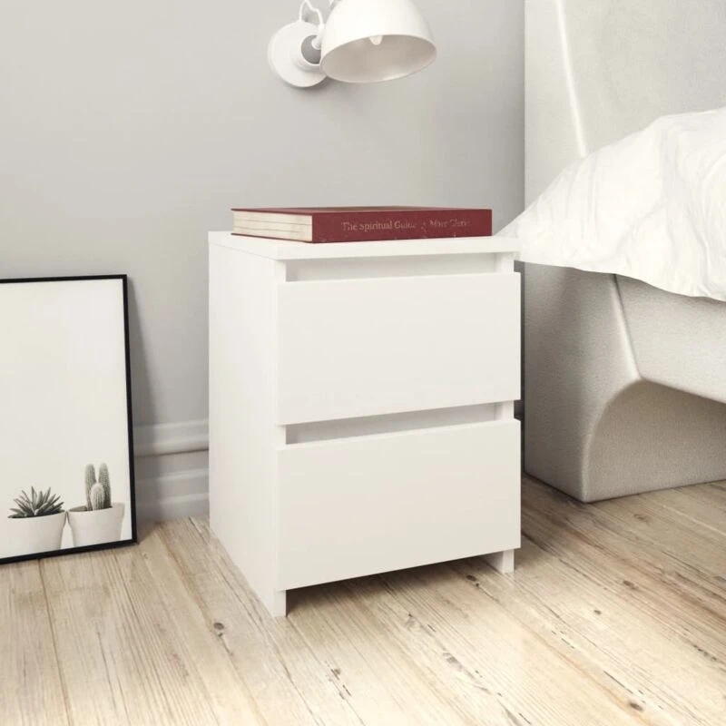 Image of VIDAXL Bedside Cabinet White 30x30x40cm Engineered Wood Vidaxl 800513