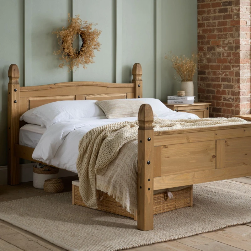 Image of Birlea Mexican Corona Low End Bed Birlea in Beige Size: King Beige King Unisex 5056206635916