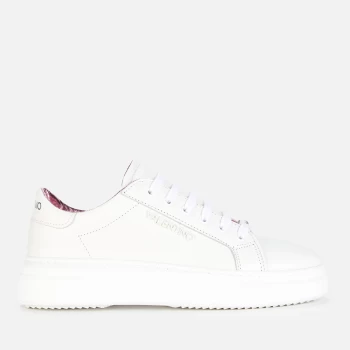 Image of Valentino Shoes Womens Leather Cupsole Trainers - White/Black - UK 5