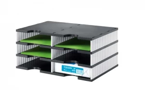 Image of Styrodoc Duo Base Unit 6 Compartments BK Base WH Sides