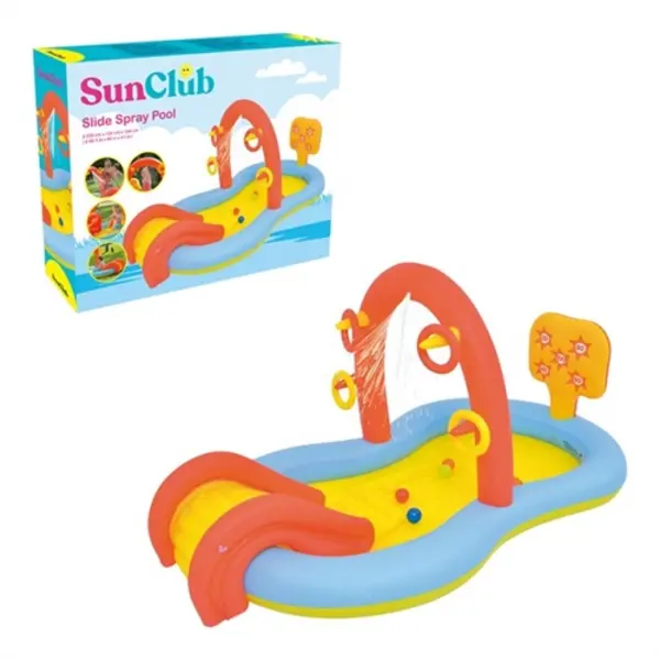 Image of SunClub 2.2m Slide Play Pool with Water Spray