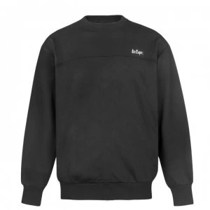 Image of Lee Cooper Fleece Crew Sweater Mens - Black