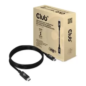 Image of Club 3D 3.28ft USB4 Type-C Gen2x2 8K60Hz Bi-Directional Cable