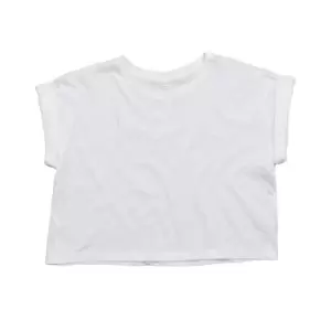 Image of Mantis Womens/Ladies Organic Cropped T-Shirt (XS) (White)