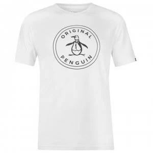 Image of Original Penguin Original Penguin Stamp Short Sleeve T Shirt - White 118
