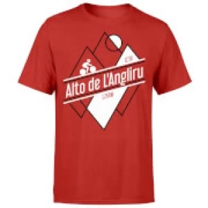 Image of Alto De L'Angliru Mens Red T-Shirt - S - Red