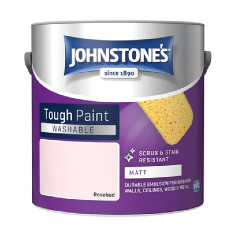 Image of Johnstone's Washable Matt Tough Paint Rosebud - 2.5L