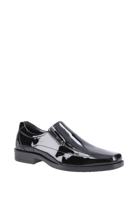 Image of Hush Puppies Mens Brody Slip On Patent in Black Size: 7 Black Male 7