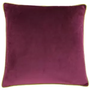 Image of Paoletti Meridian Cushion Cover (55x55cm) (Maroon/Moss)