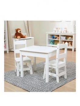 Image of Melissa & Doug Wooden Table & Chairs White