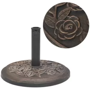 Image of Vidaxl - Parasol Base Resin Round Bronze 9KG Brown