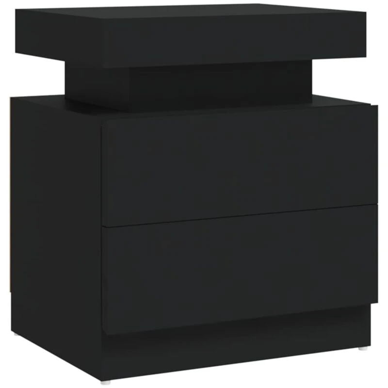 Image of VIDAXL Bedside Cabinet Black 45x35x52cm Engineered Wood Vidaxl 8720286344484