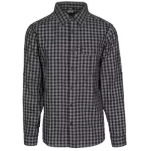 Image of Trespass Mens Participate Shirt (S) (Navy Check)