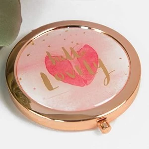 Image of Hello Neon 'Hello Lovely' Print Compact Mirror