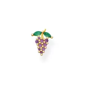 Image of THOMAS SABO Gold Plated Grapes Single Ear Stud